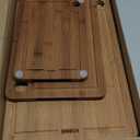 Bamboo Cutting Board for Kitchen  3-Piece Wooden Boards with Juice Grooves, Side Handles, Non-Slip Mats  Perfect for Meat, Veggies, Fruit  Ideal Kitchen Gift