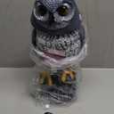 Owlsome Solar Owl with Colored Flashing Eyes, Rotating Head, Hoot Sound, Motion Detector and Silent Mode, Plastic Owl Garden Sculpture, Garden Decoration