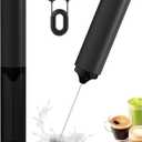 Rechargeable Milk Frother with Cover, Easy to Carry Drink Mixer Handheld, Electric Frother Wand for Coffee, Latte, Cappuccino, Frappe Drink, Hot Chocolate
