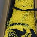 Portable 22ft x 12ft x 8ft Baseball & Softball Batting Cage with Pitching Machine Hole, 3ply 1.25'' Yellow Netting, Secure Steel Poles, 12.7MM Fibreglass Poles, Carry Bag Included