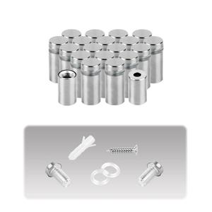 Standoff Screws for Acrylic 1/2 x 1 inch Stainless Steel Wall Sign Silver Standoff Mounting Hardware 20 Pack