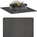 Non-Slip Workout Mat for Under Desk Ellipticals, Thicker & Quieter,23.6x17.7x0.2", Suitable for Ellipse Leg Exerciser, Foot & Leg Pedal Exerciser for Seniors Fitness, Floor Protection ,Enhanced Stability, Black
