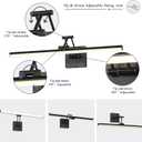 Joossnwell Picture Light for Painting Black Art Light Hard-Wired Picture Frame Light 23.62 Inch Dimmable Gallery Wall Light with Adjustable Swing Arm for Painting Library Museum Warm White