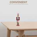 PRETYZOOM Nutcracker Christmas Decor Nutcracker Figurine 9.8" Wooden Soldier Christmas Wood Ornaments Table Decoration for Party