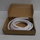 Duzzy 158 Inch Flexible Quarter Round Molding, Silicone Rubber Peel and Stick Shower Water Barrier Suitable for The Shower Corner or Kitchen Countertop Sink and Cooktop (White)