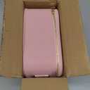 Makeup Travel Train Case with Mirror LED Light 3 Adjustable Brightness Large Cosmetic Bag Portable Storage Adjustable Partition Waterproof Makeup Brushes Make up Jewelry Gift for Women (Pink)