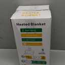 Electric Blanket Heated Twin, Soft Flannel 62"x84" Plaid Heating Blanket with 8 Hours Auto Off 10 Fast Heating Levels Machine Washable Sherpa Heated Blanket with Overheating Protection (Blue)