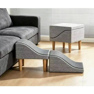 Wavy Dog Stairs for Bed & Couch, Dog Ramp for Small/Medium/Large Dogs