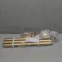 1 inch Curtain Rods for windows 36 to 72" with Square Crystal Diamond Finials, Single Rod Adjustable Curtain Rod(Gold)