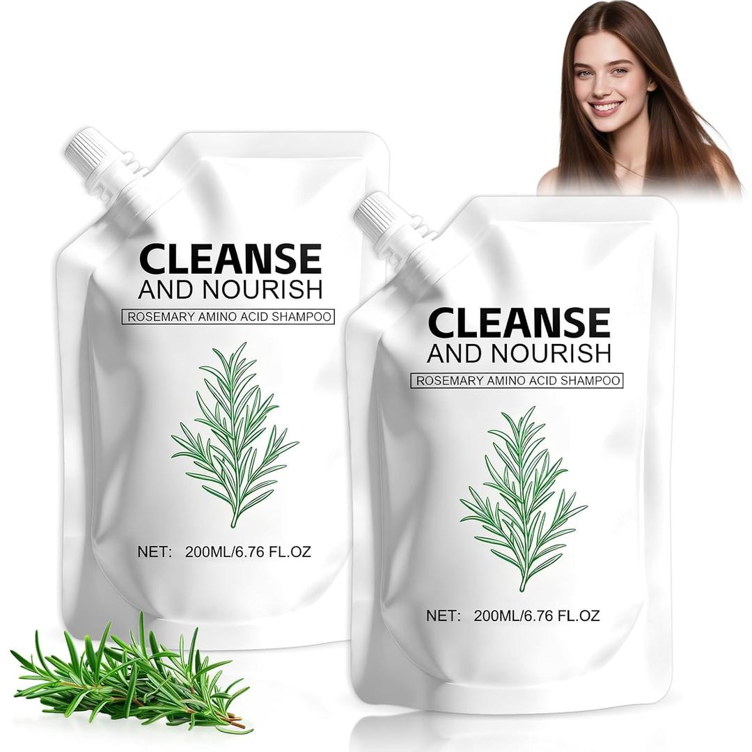 Rosemary Amino Acid Shampoo,Hair Growth Shampoo for Thinning Hair Women and Men Hair Loss,Rosemary Shampoos,Controls Oily,Strengthen Scalp with Natural formula 6.76 fl.oz- 2 Packs (200ML)