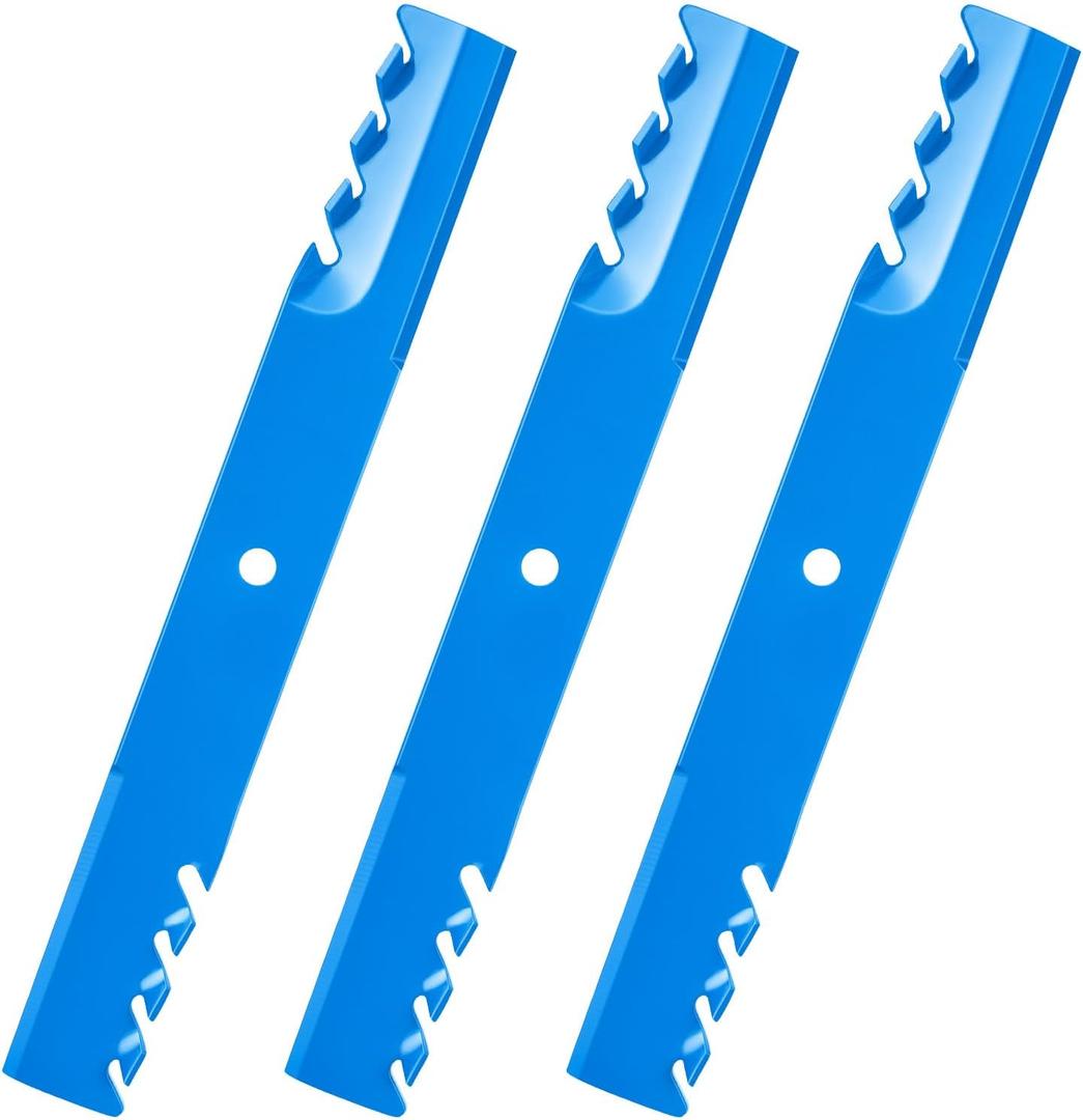 Aeagle Toothed Mower Blade for Husqvarna Scag Ferris 61" Deck 483318 48111 482879 1520842 539101733 112111-03 823006 79-117 794859 7075770 1520842 Bobcat Bunton, High Lift, 3 Pack (Blue)