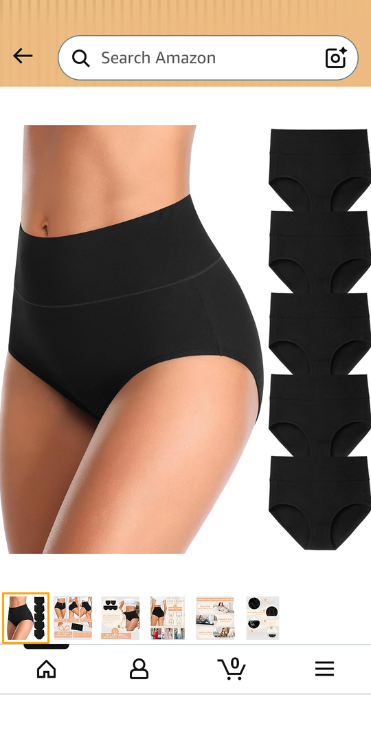 MISSWHO Cotton High Waisted Women Underwear Soft Briefs Full Coverage Comfy Ladies Panties (Regular & Plus Size), L