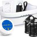 Ionic Foot Bath Detox Machine, Portable Foot Detox Machine for Home, Salon-Level Ionic Foot Spa Machine with Basin, 100 Basin Liners, Two Arrays