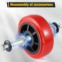 5 Inch Caster Wheel,Polyurethane Caster Set of 4 Load 3200 Lbs,Polyurethane Surface TPE Casters,Dual Ball Bearings,Heavy Duty Casters Replace,for Replace Flatbed Cart & Trolleys Wheels (4 Pack)