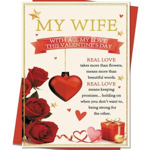 Mcduldu Valentines Day Cards for Wife | Funny Wife Valentines Gifts for Her from Husband
