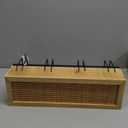 Autumn Alley Wall Mounted Rack -  Glass Holder with Natural Rattan Caning - Boho  Bottle Holder Hanging for Home, Kitchen, Dining Room,Bar, Wood and Rattan Wall Decor