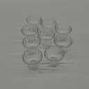 Iced Cream Dessert BowlSet of 96oz Vintage Glass ware with Heavy Base, Drinking Cup for Sundae, Fruit, Ice Cream, Snack, Condiment (9)