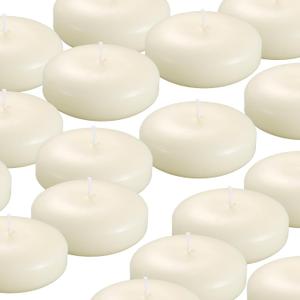 36 Pack Floating Candles, 3 Ivory Unscented Dripless Wax Burning Candles, for Weddings, Party, Cylinder Vases, and Home Decorations