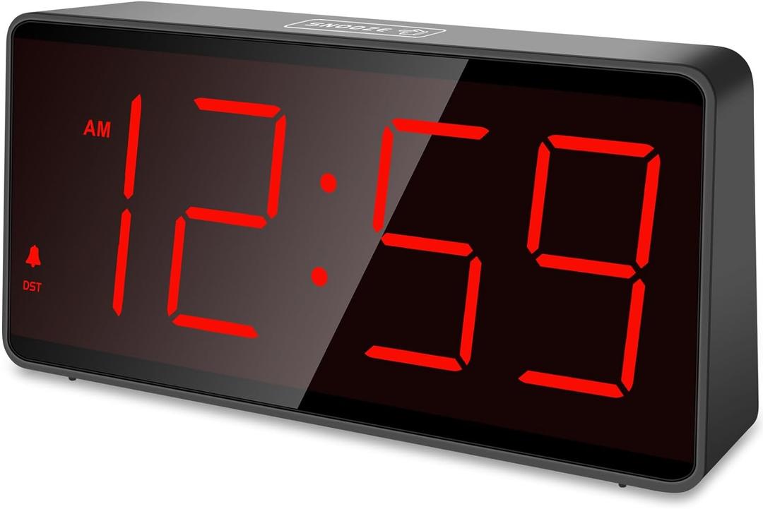 Peakeep Battery Operated Digital Clock, Alarm Clock for Bedrooms - Cordless Large Big Numbers 4 Dimmers for Seniors, Adjustable Volume Loud Alarm Clock for Heavy Sleepers Adults (Red Digits) Peakeep Battery Operated Digital Clock, Alarm Clock for Bedrooms - Cordless Large Big Numbers 4 Dimmers for Seniors, Adjustable Volume Loud Alarm Clock for Heavy Sleepers Adults (Red Digits)