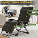Suteck Zero Gravity Chair, Reclining Camping Lounge Chair with Aluminum Alloy Lock, Folding Patio Recliner w/Removable Pad, Adjustable Headrest and Side Tray for Outdoor Patio, Lawn, and Camping, 26 Inch