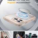 Miracase for iPhone 16 Pro Max Case with 360 Magnetic Ring Stand [Compatible with Magsafe] Full-Body Drop Proof Bumper Phone Case with Built-in 9H Tempered Glass Screen Protector,Desert
