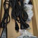 2pcs Black Trade Show Lights Connectable LED Display and Exhibit Arm Lighting Tradeshow Lights Included Mounting C-Clamp, Brackets, Power & Connect Cables