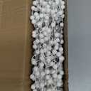 40 Pcs Artificial Berry Stems Branches, Christmas White Faux Holly Berries Picks Ornaments for Christmas Tree Wreath DIY Craft Decorations Holiday Home Decor (40, White)