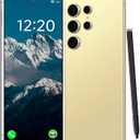 I24 Ultra Unlocked Phone,Built in Pen The Phone,Smartphone Battery 6800mAh 6.8" HD Screen,8+256GB with 128GB Memory Card Cell Phone,5G/Face ID/Fingerprint Lock/GPS (Golden)
