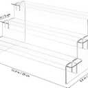 UKCOCO Acrylic Display Risers 2-Pack 11.415.905.51In Clear 3-Tier Stand Space-Saving for Desktop Organization for Action Figures, Figurines, Collectibles Display