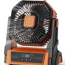 Portable Fan Rechargeable, 20000mAh Battery Powered Desk Fan with LED Lantern, Battery Operated Personal Tent Fans for Camping, Travel, Home, Bedroom, Jobsite, Beach Vacation Essentials (Orange)