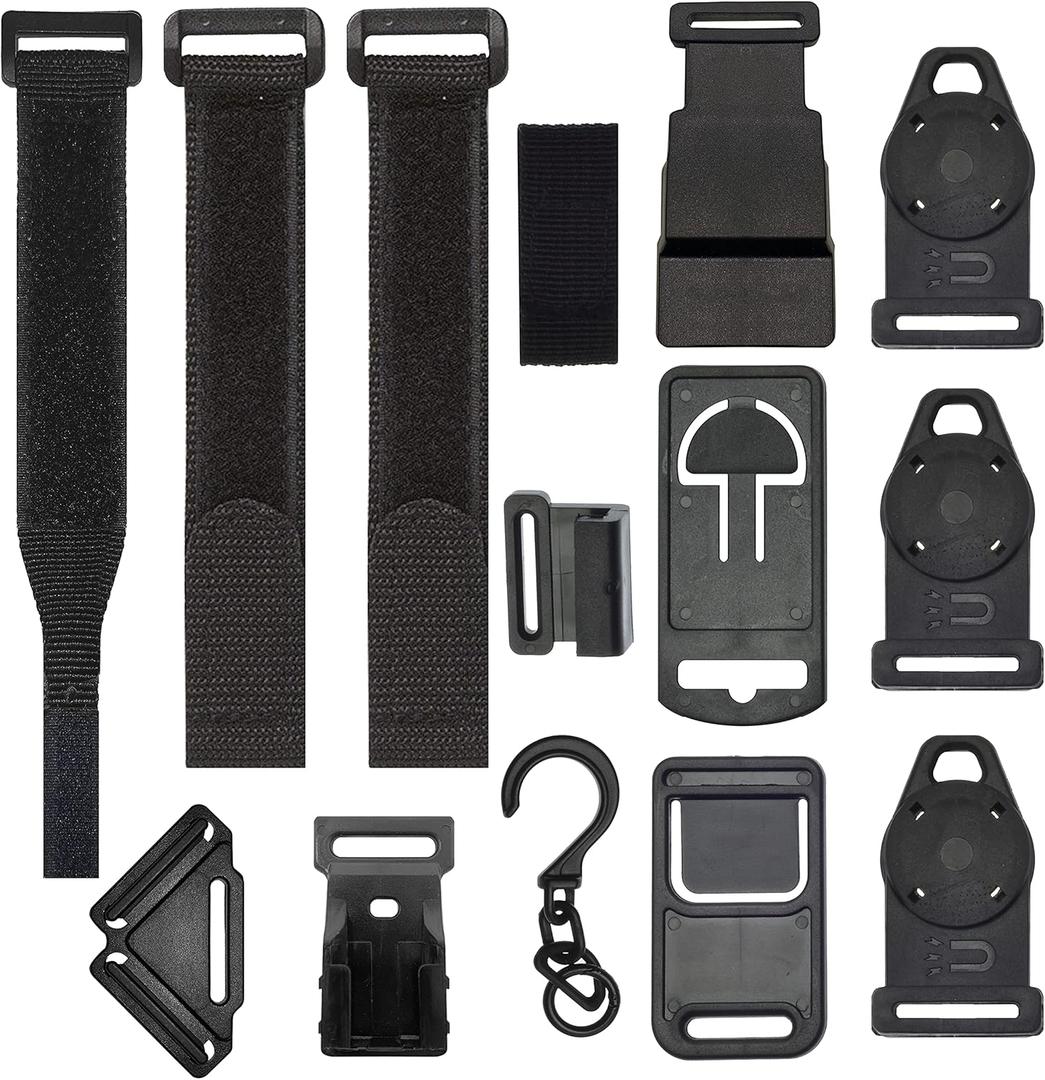 Universal Multimeter Magnet, Hook, and Clip Hanging Strap Kit with Extra Dual Magnets for Heavy Fluke Meters | Works with Most Multitesters Including Fluke and Klein Tool Meters