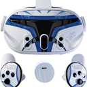 VR Headset Clone Helmet Skin and Accessories Stickers Kit Compatible with Meta Quest 3 Skin Vinyl Protective Cover Decal Compatible with Oculus Quest 3