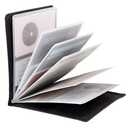 RFID Blocking Wallet - 6 Pages Leather Business Credit Card Holder Case/12 Credit Card Holder Slots Wallet Insert Card Sleeves - Black