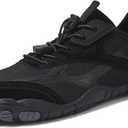 UBFEN Water Shoes Aqua Swim Shoes Mens Womens Beach Sports Quick Dry Barefoot for Boating Fishing Diving Surfing (10 Women/8.5 Men, I Black+grey)