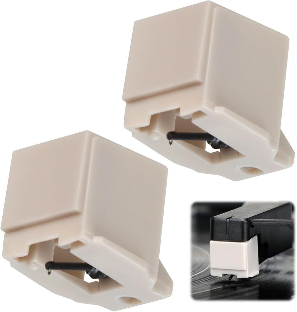 2-Pack Record Player Needle Replacement, ATN3600L Turntable Stylus Compatible with Audio-Technica AT-LP60, AT-LP60XBT, Diamond Tip Vinyl Record Player Needles Accessories