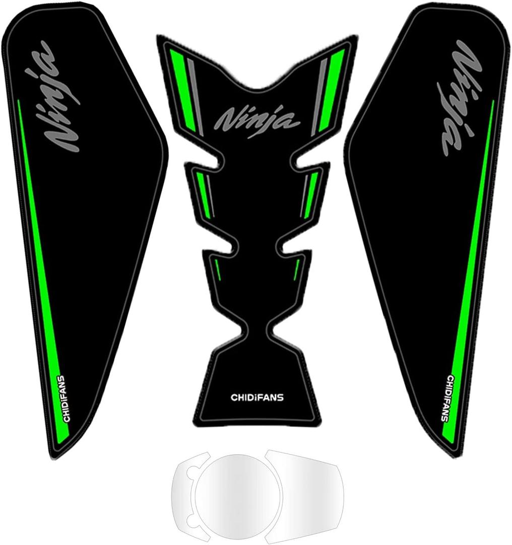 TZMAPU Compatible 400 Tank Pad,Motorcycle Tank Protector,Non-slip Fuel Tank Sticker Kit Rubber Protective Pads 400 Accessories(Green)