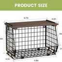 Wire Fruit Basket for Kitchen Storage: Hanging and Counter Wall Fruit Basket for Vegetable Produce - Potato and Onion Storage for Pantry 3 Pack