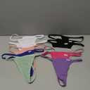FINETOO 10 Pack G-String Thongs for Women Cotton Panties Stretch T-back Tangas Low Rise Hipster Underwear Sexy S-XL (Medium, New Color-10pack)