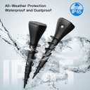 4 Pack Mole Repellent Solar Powered, Snake Vole Repellent Outdoor, IP65 Waterproof Snake Deterrent Gopher, Waterproof Sonic Mole Spikes for Lawn and Garden Get Rid of Moles Groundhogs Rodents