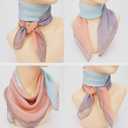 Fashion Hair Scarf for Women Soft Silk Feeling Head Scarves Head Wrap Square Bandanas 27.5 27.5 inches