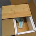 MapleHive Bamboo & Acrylic Food Storage Containers, 155Oz/ 4.6L, 1 Sponge Cleaning Brush, Large Storage Containers with Airtight Lid, Organizers for Cereal, Rice, Flour & Snacks