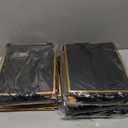 Yeaqee 50 Pack Metallic Gift Bags with Handle and Tissue Paper Gold Foil Thank You Bag for Valentine Wedding 5 Groomsmen Bridal 5 Senses Gifts Holiday Party Favors 9x7x3.15''(Black Gold)