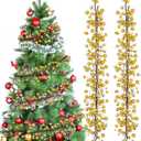 WILLBOND 9 ft Gold Assorted Christmas Ball Garland Ball Ornaments Hanging Baubles Ornament for Xmas Christmas Tree Fireplace Wreath Indoor Outdoor Home Office Decoration