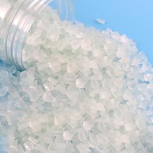 LePe Crushed Fire Glass, Translucent Broken Glass，Decorative for Resin Art, Fire Pits, Potted Plants, Garden and Indoor Use, 6-9mm Fire Pit Glass, 1 Pound in Jar (Translucent White)