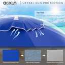 Aoxun Portable Umbrella with Stand, 6.5ft Sun Shade Umbrella with Stand, Lightweight Adjustable Standing with Sand Anchor and Carry Bag, Instant Sun Protection, Easy to Carry, Blue