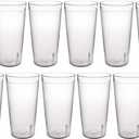 New Star Foodservice Restaurant-Grade Polycarbonate Beverage Tumblers, 20 oz, Clear, Set of 12
