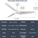 oneup 52 inch Outdoor Ceiling Fans with Lights and remote for Bedroom Patio Living Room,Indoor/Outdoor Use（WHITE）