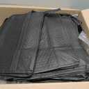 20 Pcs Insulated Shopping Bags for Groceries with Zipper & Handles, Large Foldable Cooler Bags for Hot & Cold Food (Black/Blue)