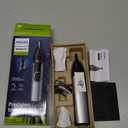 Norelco Philips Nose Trimmer 5000 for Nose, Ears, Eyebrows Trimming Kit, NT5600/62 (7.9 Inch (Pack of 1), Black, Silver)