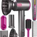 Hair Salon Toys for Girls, Beauty Salon Playset for Girls, Kids Pretend Hair Blow Dryer Styling Kits Curling Iron Dresser Barber Playset for Little Girl Toddlers with Sound